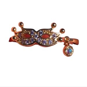 😁Fragrant Jewels 18k Gold Plated Masquerade The Practical Jokester Ring Size 7